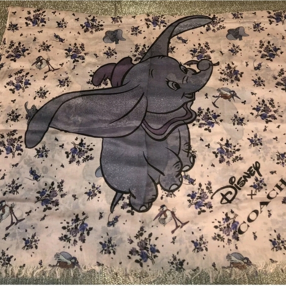 NWT Disney x Coach Dumbo Floral Scarf - Picture 2 of 4